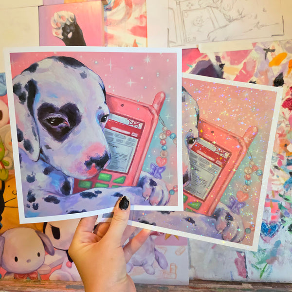 Late Night Reading Prints! (Cellphone Dalmation)