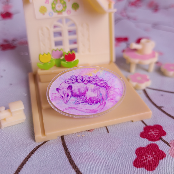 Opossum Mama Acrylic Pin!