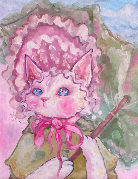 Afternoon Stroll Prints (Cat in Bonnet)!