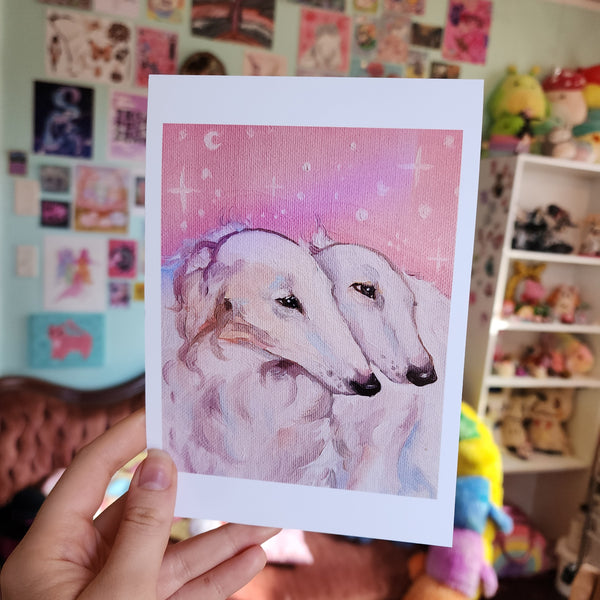 Borzoi Couple Prints