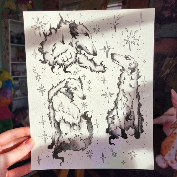 Borzoi Flash Prints!