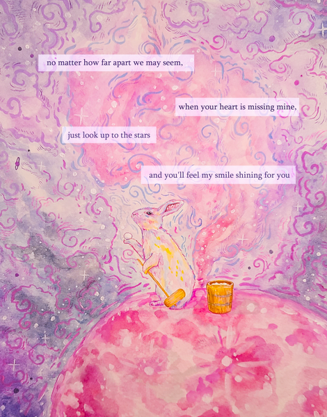 Mochi on the Moon Print