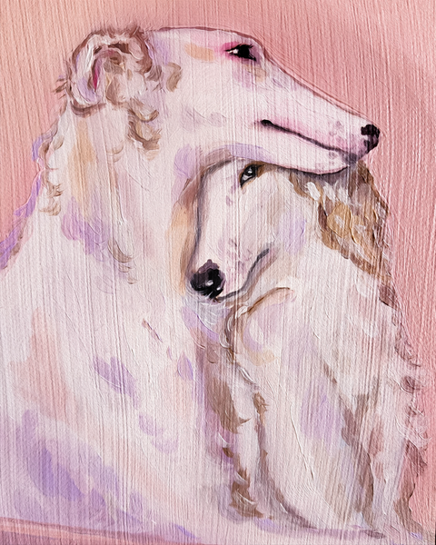 Snuggly Borzoi Prints
