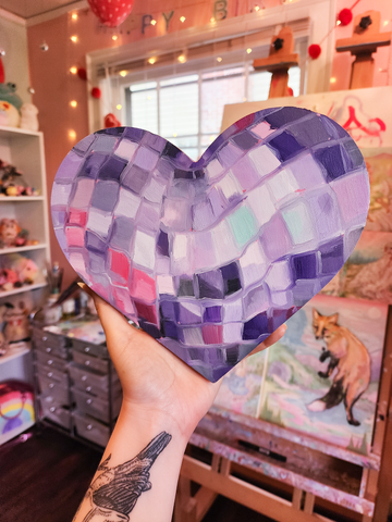 Disco Heart Original Painting!