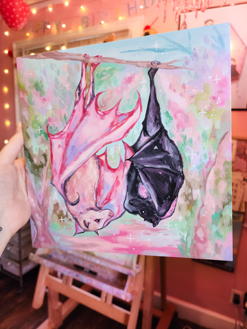 Sleepy Bats Original Painting!