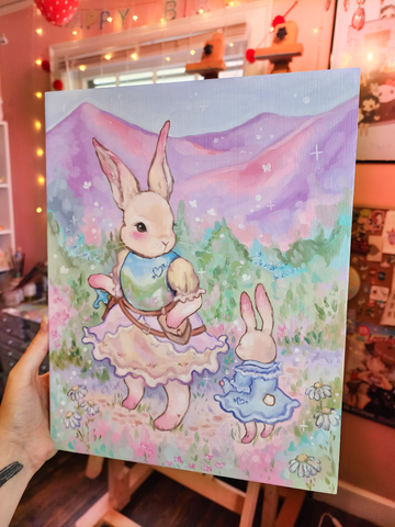 Bunny Journey Original Painting!