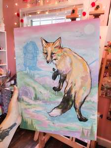 Traveling Fox Original Painting!
