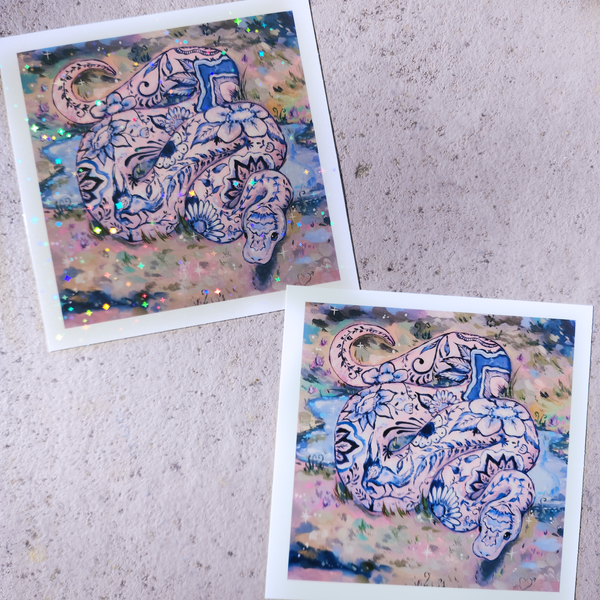 Teacup Snake Prints (Blue Willow Python)