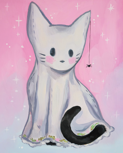 Floral Ghost Kitty Prints!