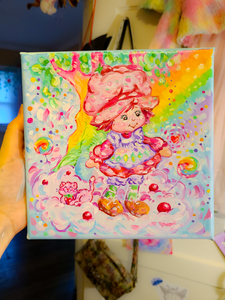 Original Strawberry Clouds Painting!