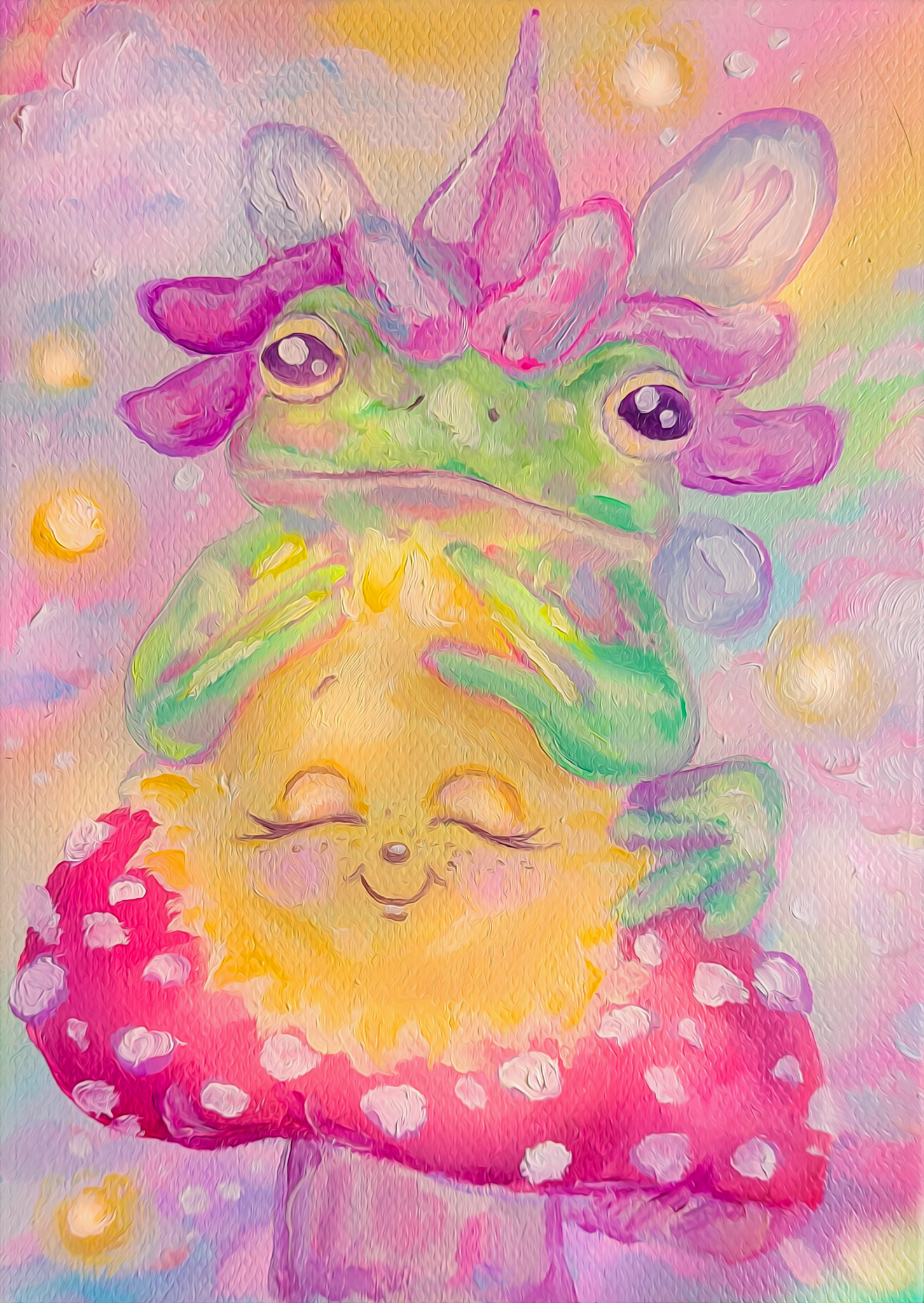 Sun Frog Original Canvas