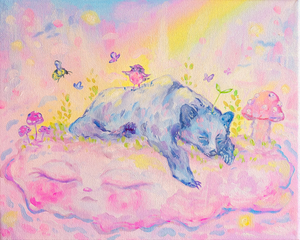 Blue Bear Original Canvas
