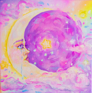 Weeping Moon Original Canvas