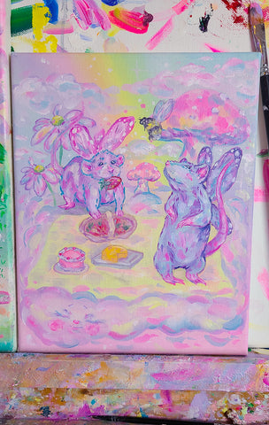 Rat Picnic Original Painting