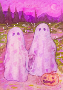 Ghost Couple Original Canvas