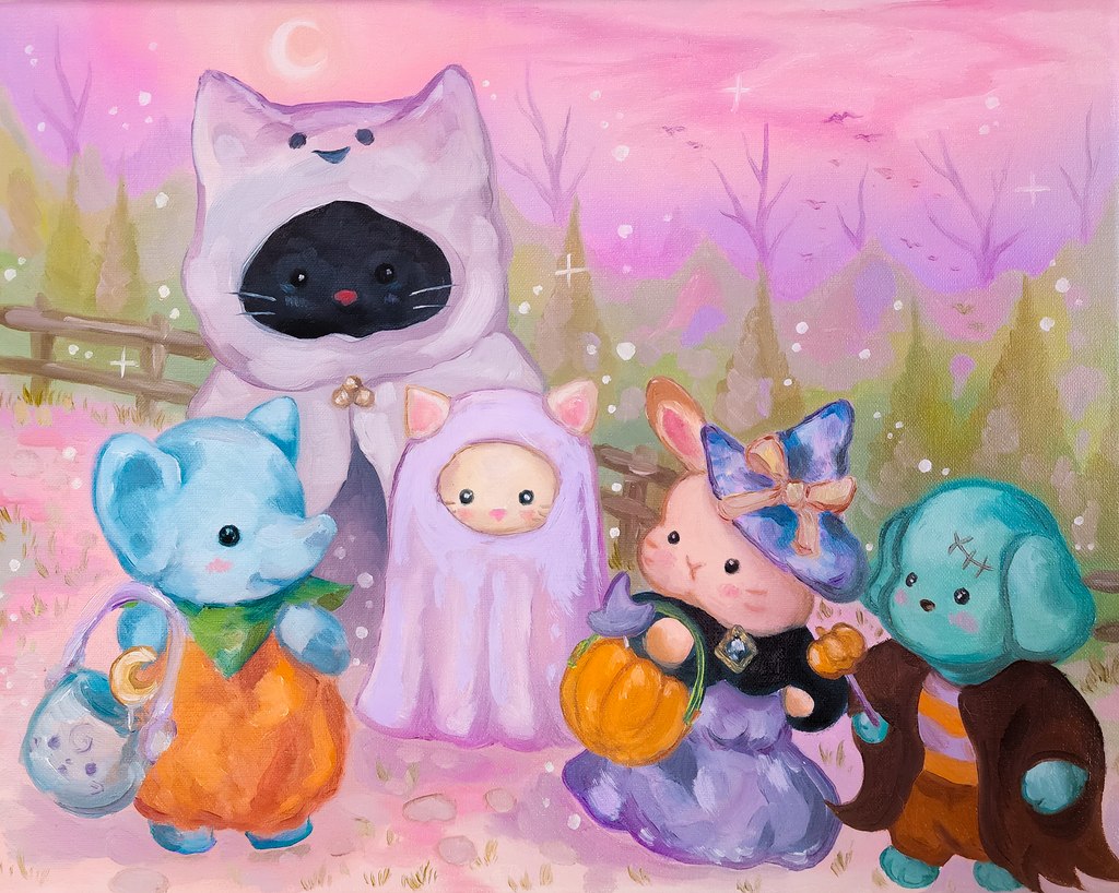Halloween Calico Critters Prints Shelby DeGarmo Art