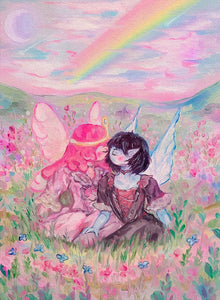 Marceline and Bubblegum- Flower Field Prints