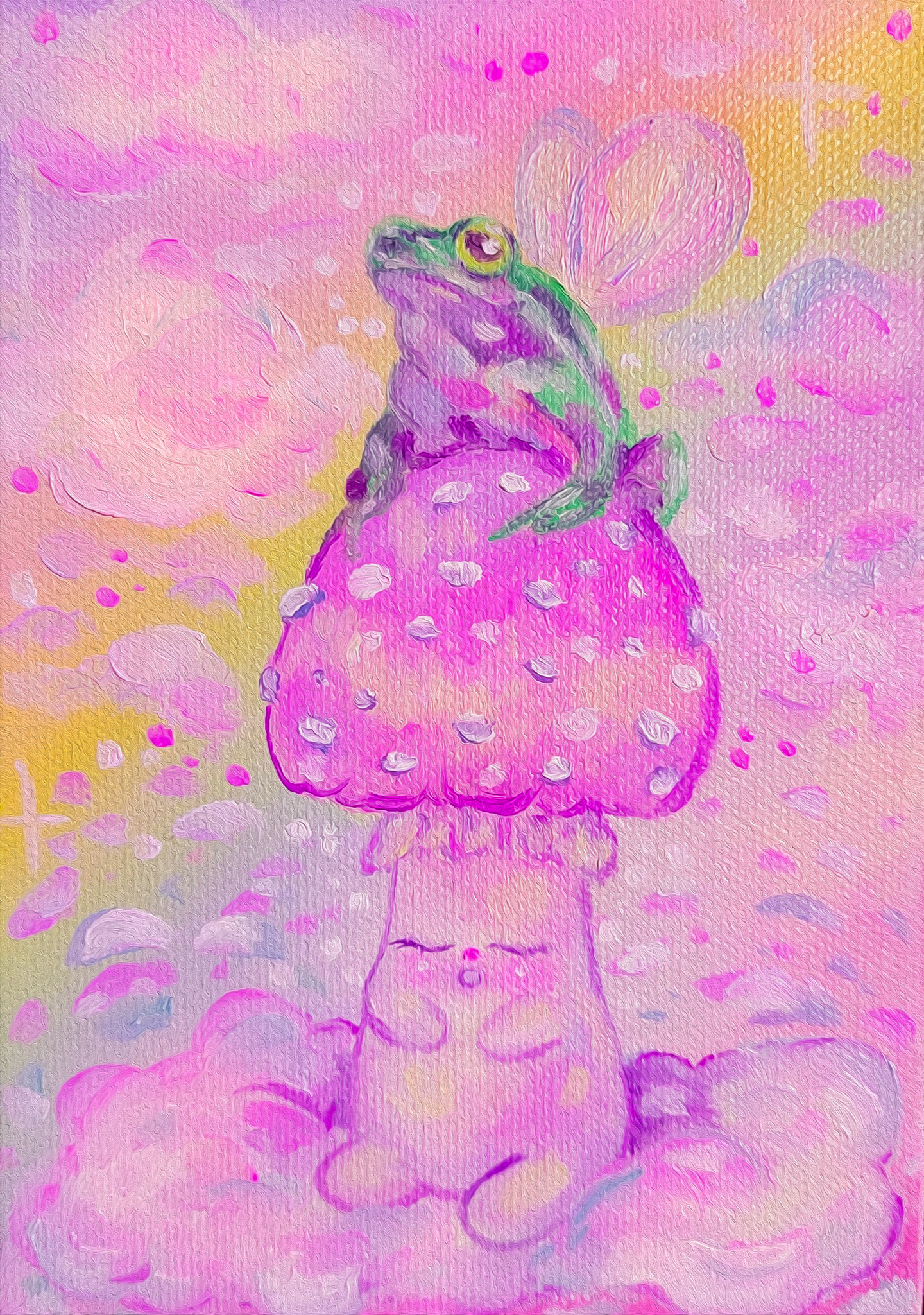 Sleepy Mushroom Canvas