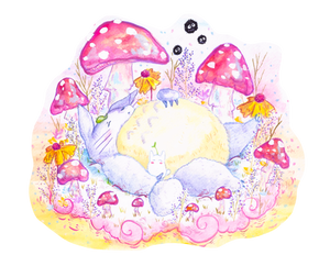 Totoro Mushroom Sticker